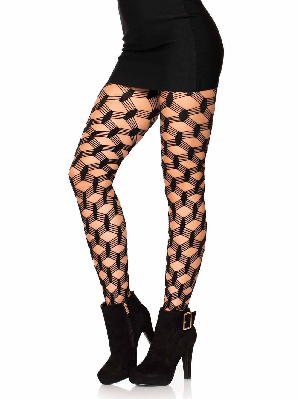 Leg Avenue - Freya Hardcore Fishnet Tights - BLACK